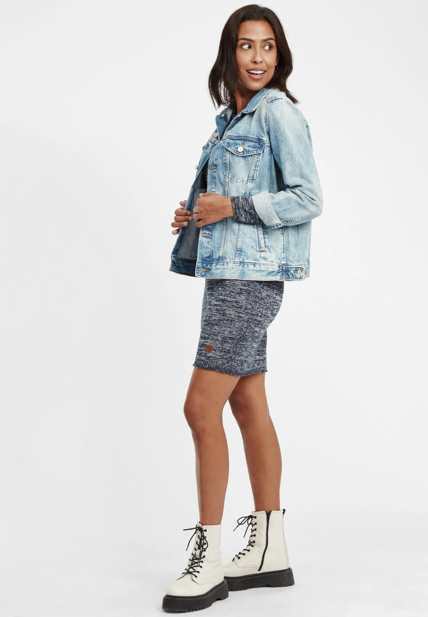 OXMO Oxdanielle - Vestido De Punto - Navy 4 OXMO Oxdanielle - Vestido De Punto - Navy - Imagen 2