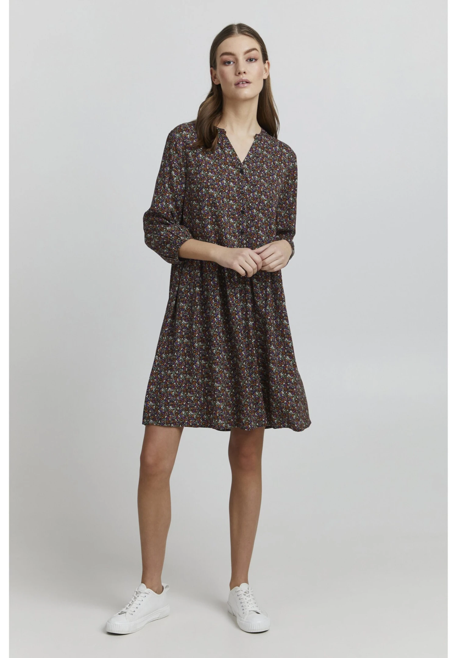 OXMO Vestido Informal - Burnt Orange Mix 4 OXMO Vestido Informal - Burnt Orange Mix - Imagen 2