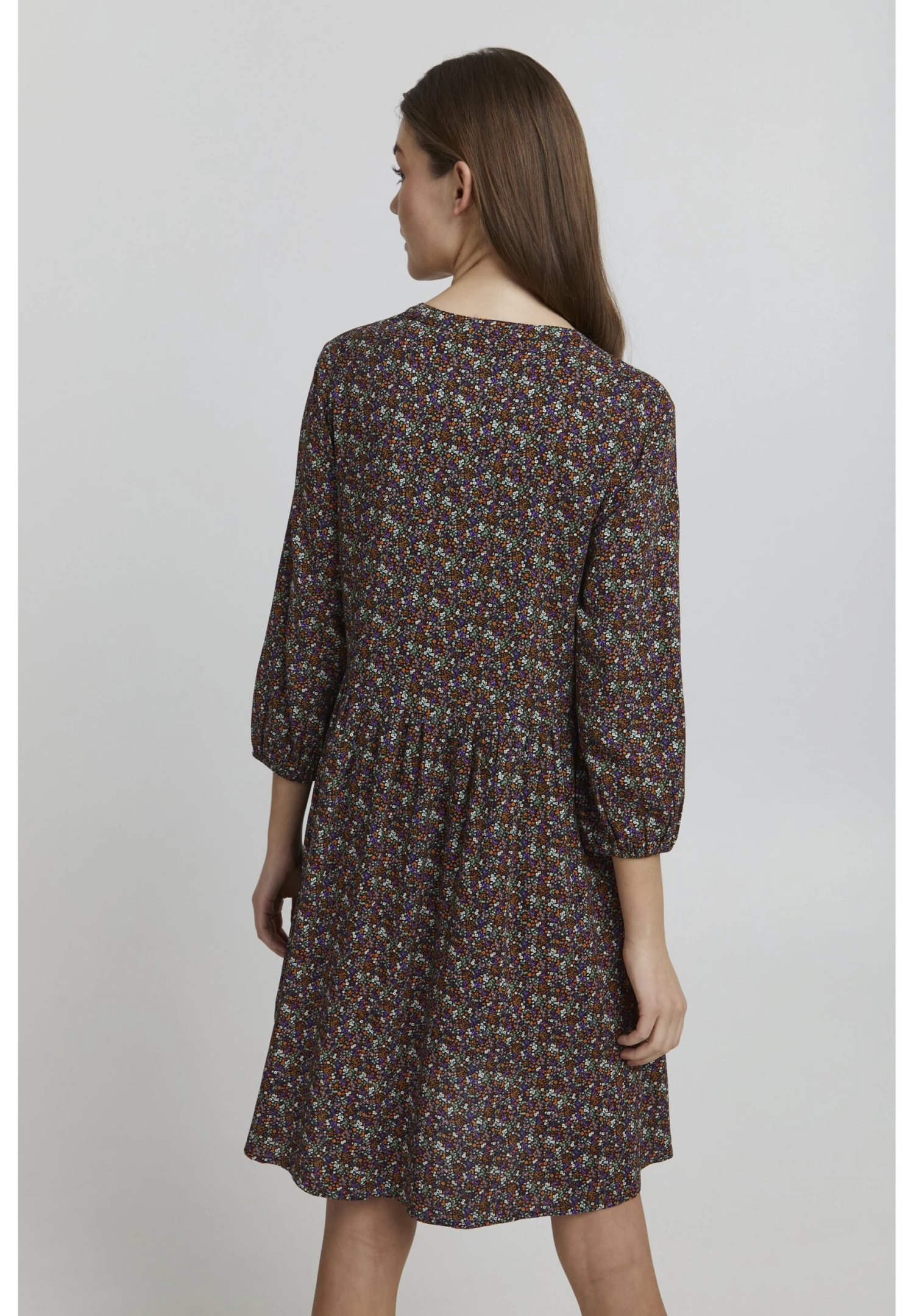 OXMO Vestido Informal - Burnt Orange Mix 5 OXMO Vestido Informal - Burnt Orange Mix - Imagen 3