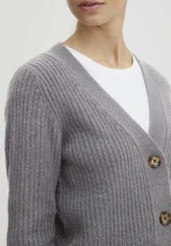 OXMO Oxnorene - Chaqueta De Punto - Mid Grey Melange -OXMO 1f72103aa7ad440c9a81dcc6b4873878