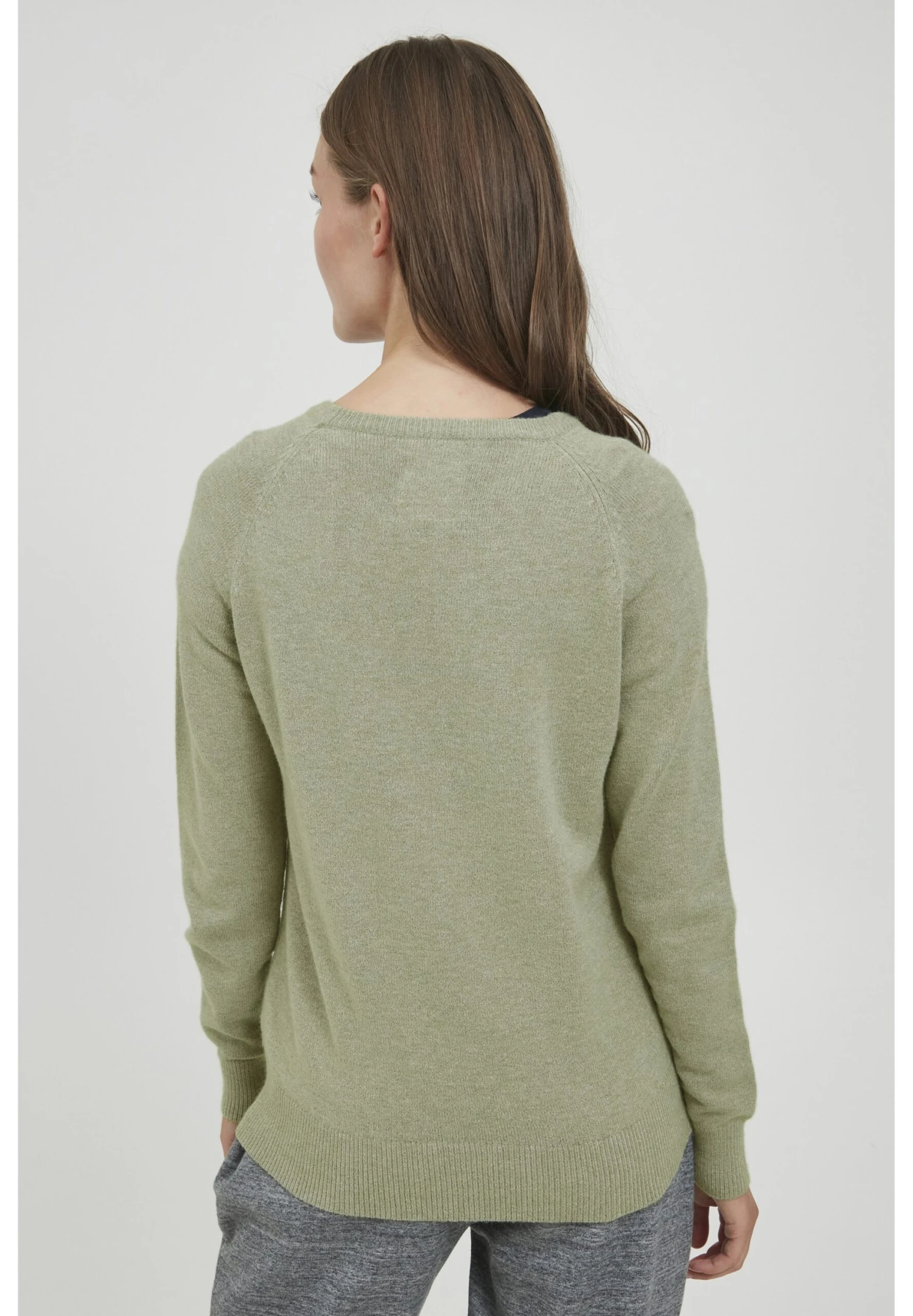 OXMO Oxmaria - Jersey De Punto - Vetiver Melange 5 OXMO Oxmaria - Jersey De Punto - Vetiver Melange - Imagen 3