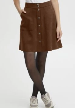 OXMO Oxjune - Falda Acampanada - Brunette