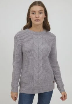 OXMO Oxnatasja - Jersey De Punto - Medium Grey Melange