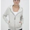 OXMO Vendela - Sudadera Con Cremallera - Light Grey