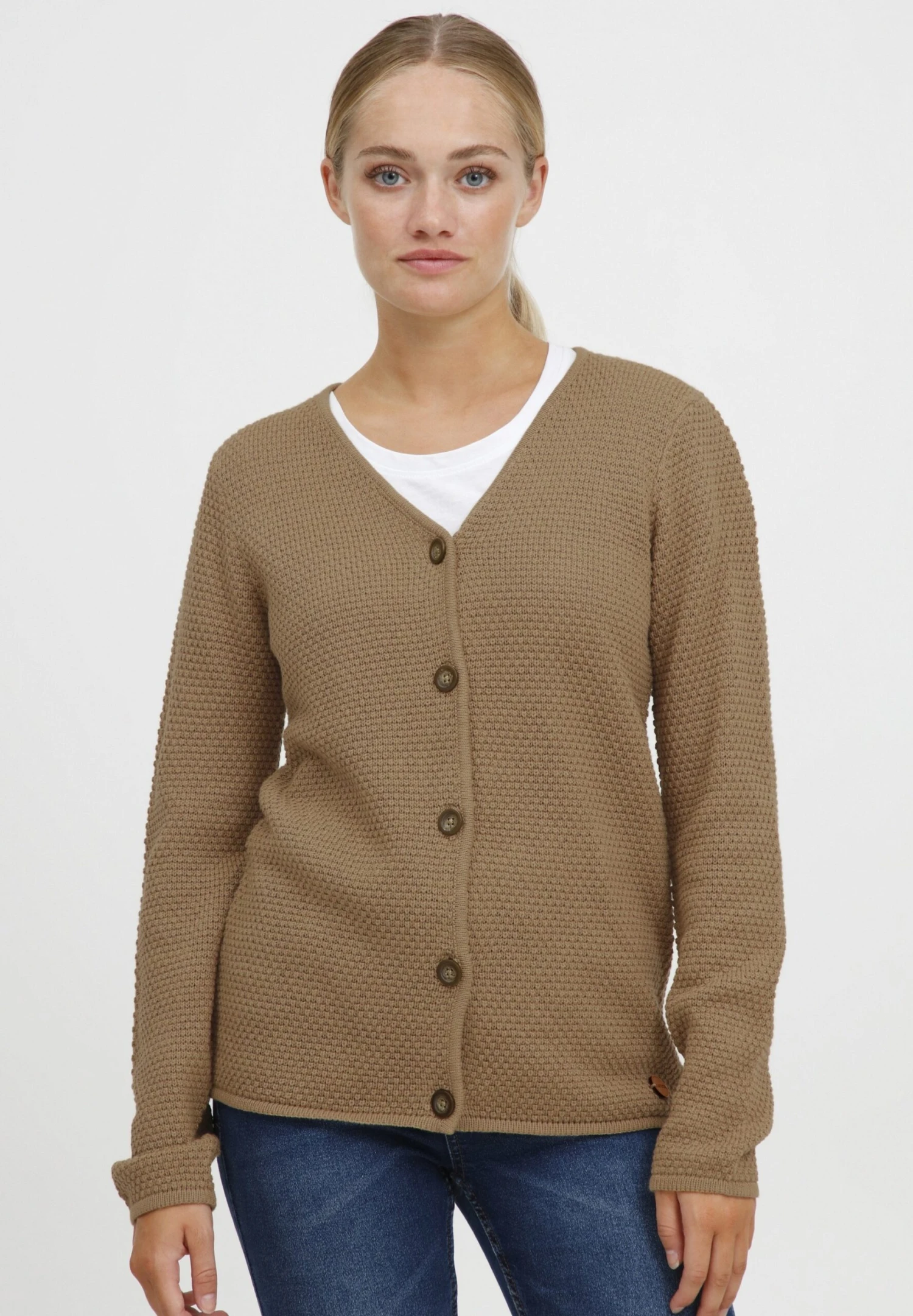 OXMO Oxhelga - Chaqueta De Punto - Kelp 3 OXMO Oxhelga - Chaqueta De Punto - Kelp