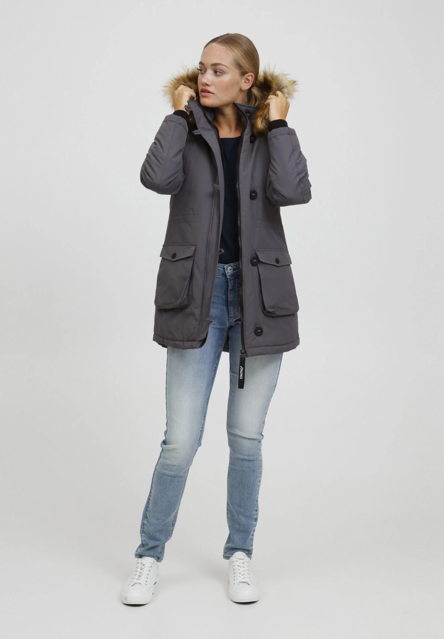 OXMO Oxacta - Abrigo De Invierno - Iron Gate 4 OXMO Oxacta - Abrigo De Invierno - Iron Gate - Imagen 2