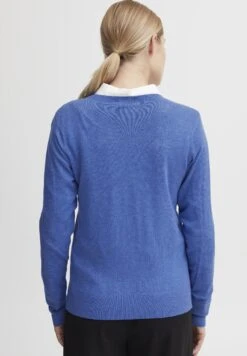 OXMO Oxhelene - Chaqueta De Punto - Strong Blue Melange -OXMO 5fcbc592a0c14aa6b2bb93b493621506