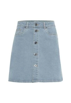OXMO Frigga - Falda Acampanada - Mid Blue Denim -OXMO 638e6f4ce1c84fbb99fcfbc6f874b2d8