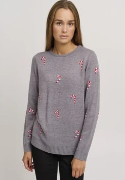 OXMO Oxchristel - Jersey De Punto - Medium Grey Melange
