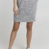 OXMO Birga - Falda De Tubo - Light Grey Melange