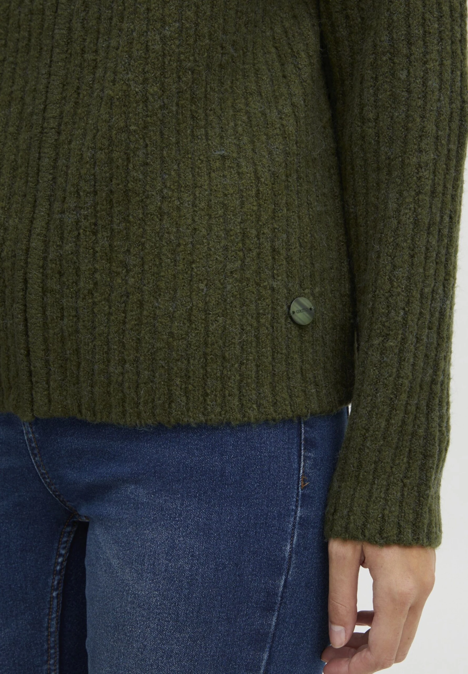 OXMO Sal - Chaqueta De Punto - Rifle Green Melange 6 OXMO Sal - Chaqueta De Punto - Rifle Green Melange - Imagen 4