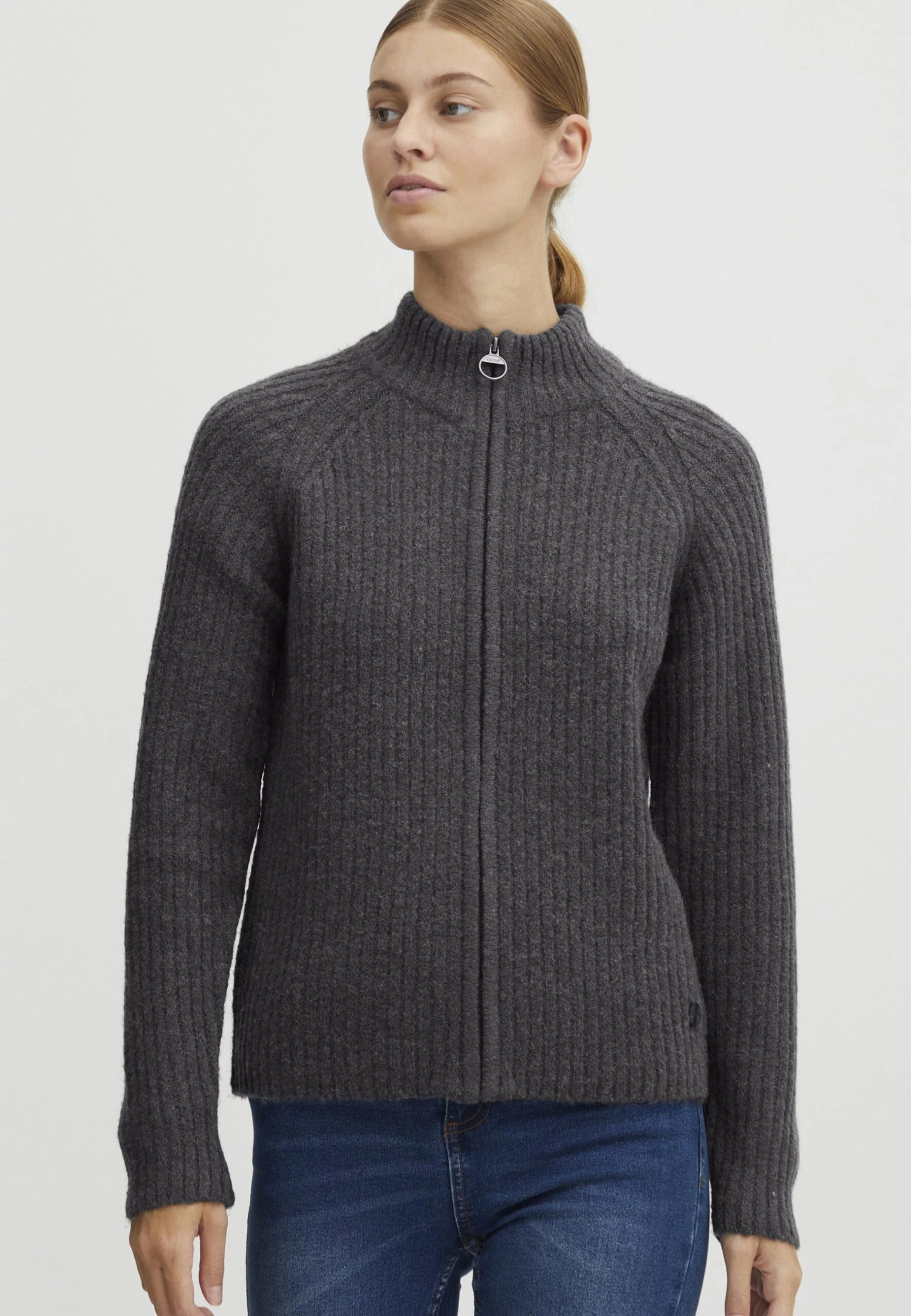 OXMO Sal - Chaqueta De Punto - Blackened Pearl Melange 3 OXMO Sal - Chaqueta De Punto - Blackened Pearl Melange