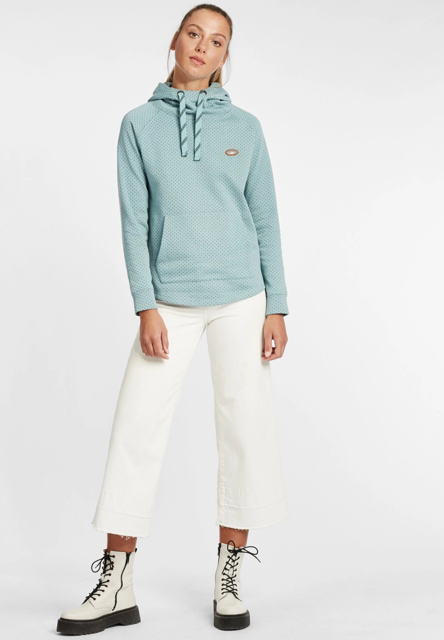 OXMO Oxamina - Jersey Con Capucha - Smoke Blue Melange 4 OXMO Oxamina - Jersey Con Capucha - Smoke Blue Melange - Imagen 2