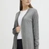 OXMO Oxkat - Chaqueta De Punto - Mid Grey Melange