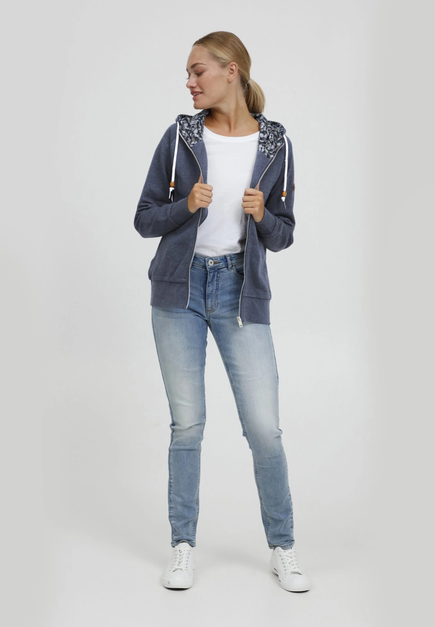 OXMO Oxulla - Sudadera Con Cremallera - Total Eclipse Melange 4 OXMO Oxulla - Sudadera Con Cremallera - Total Eclipse Melange - Imagen 2