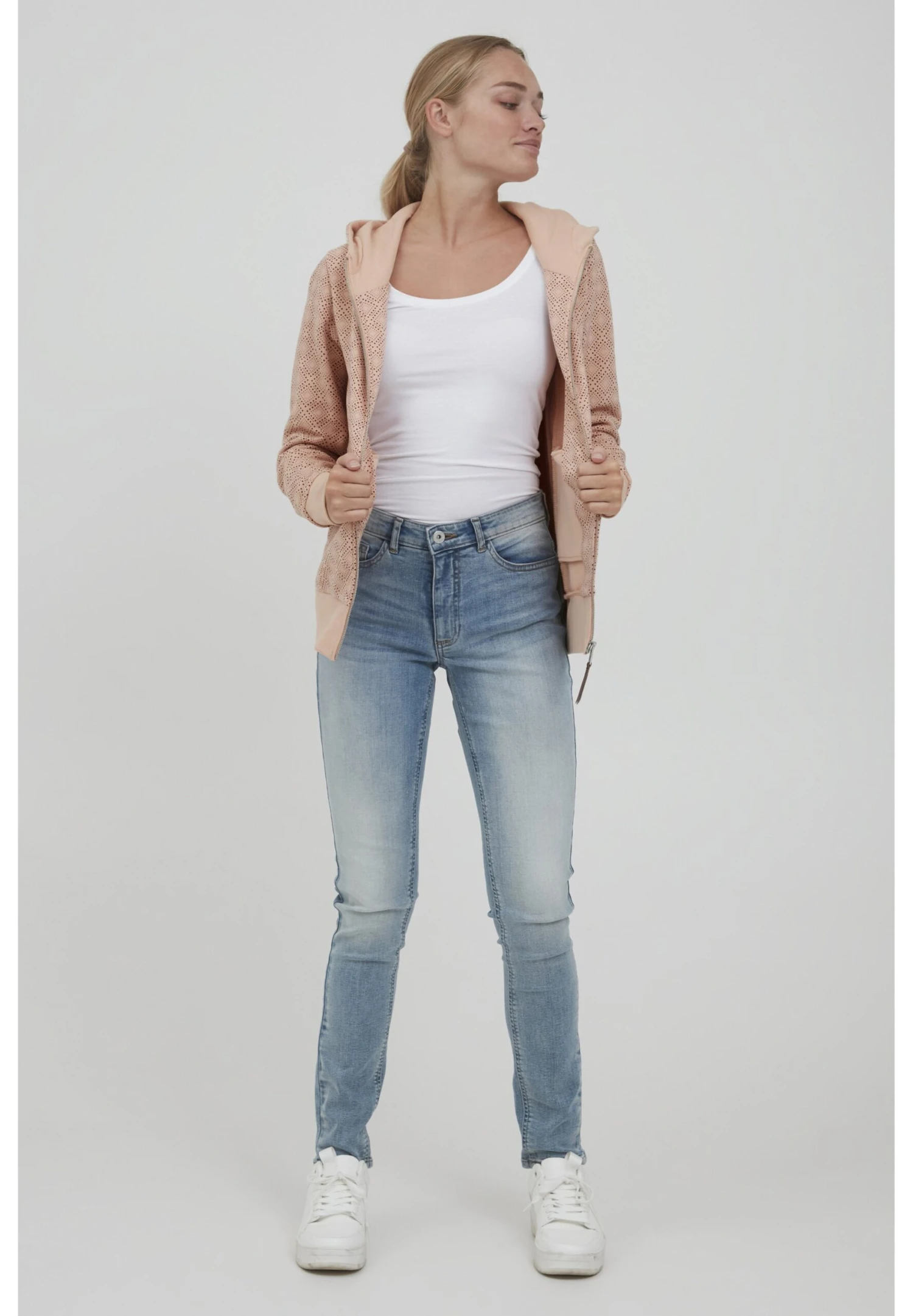 OXMO Vendela - Sudadera Con Cremallera - Rose Gold 4 OXMO Vendela - Sudadera Con Cremallera - Rose Gold - Imagen 2