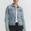 OXMO Oxfria - Chaqueta Vaquera - Light Blue Denim -OXMO c0882fa503944f5f9b51d26b948fb69b