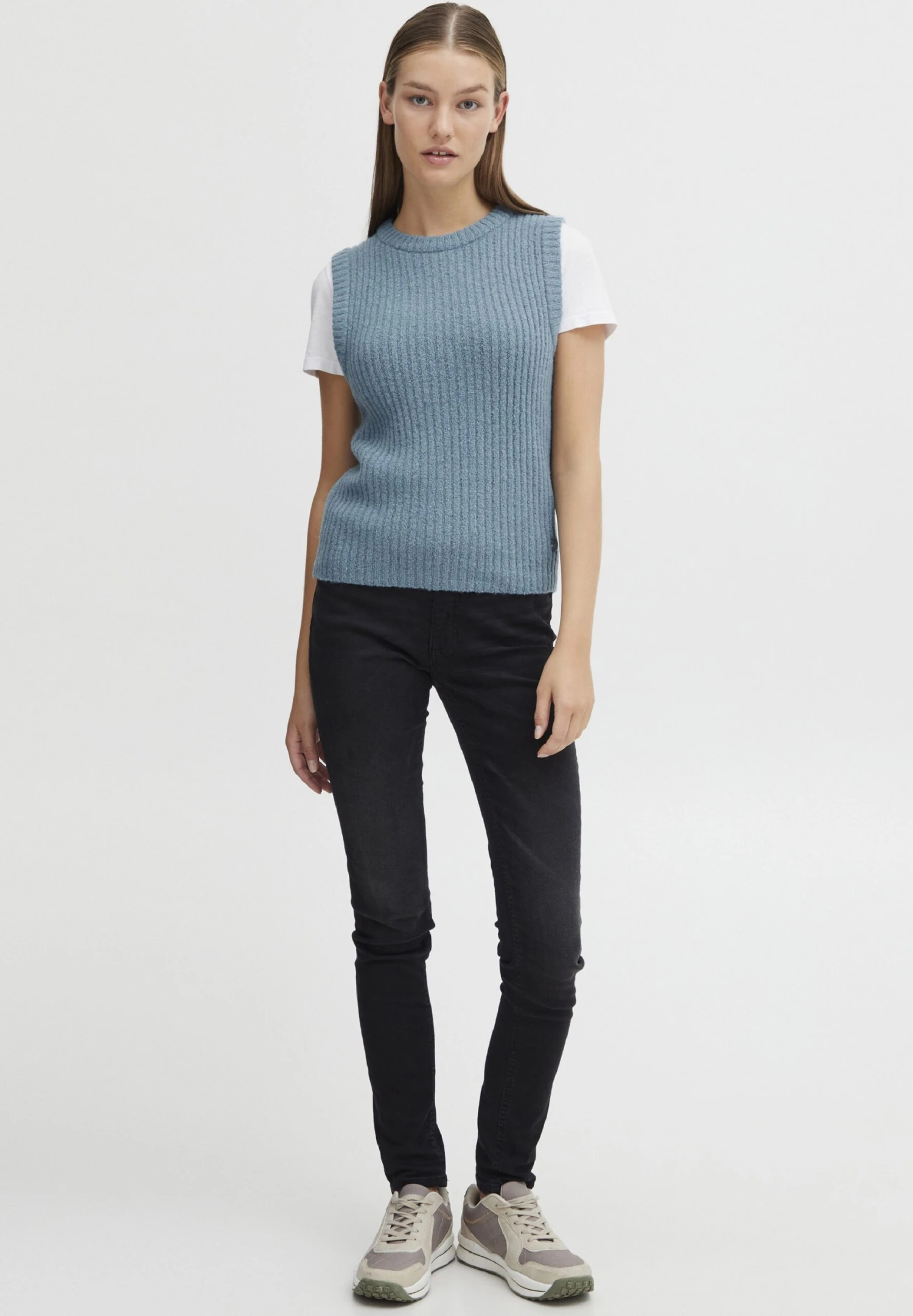 OXMO Oxsalis - Jersey De Punto - Smoke Blue Melange 4 OXMO Oxsalis - Jersey De Punto - Smoke Blue Melange - Imagen 2