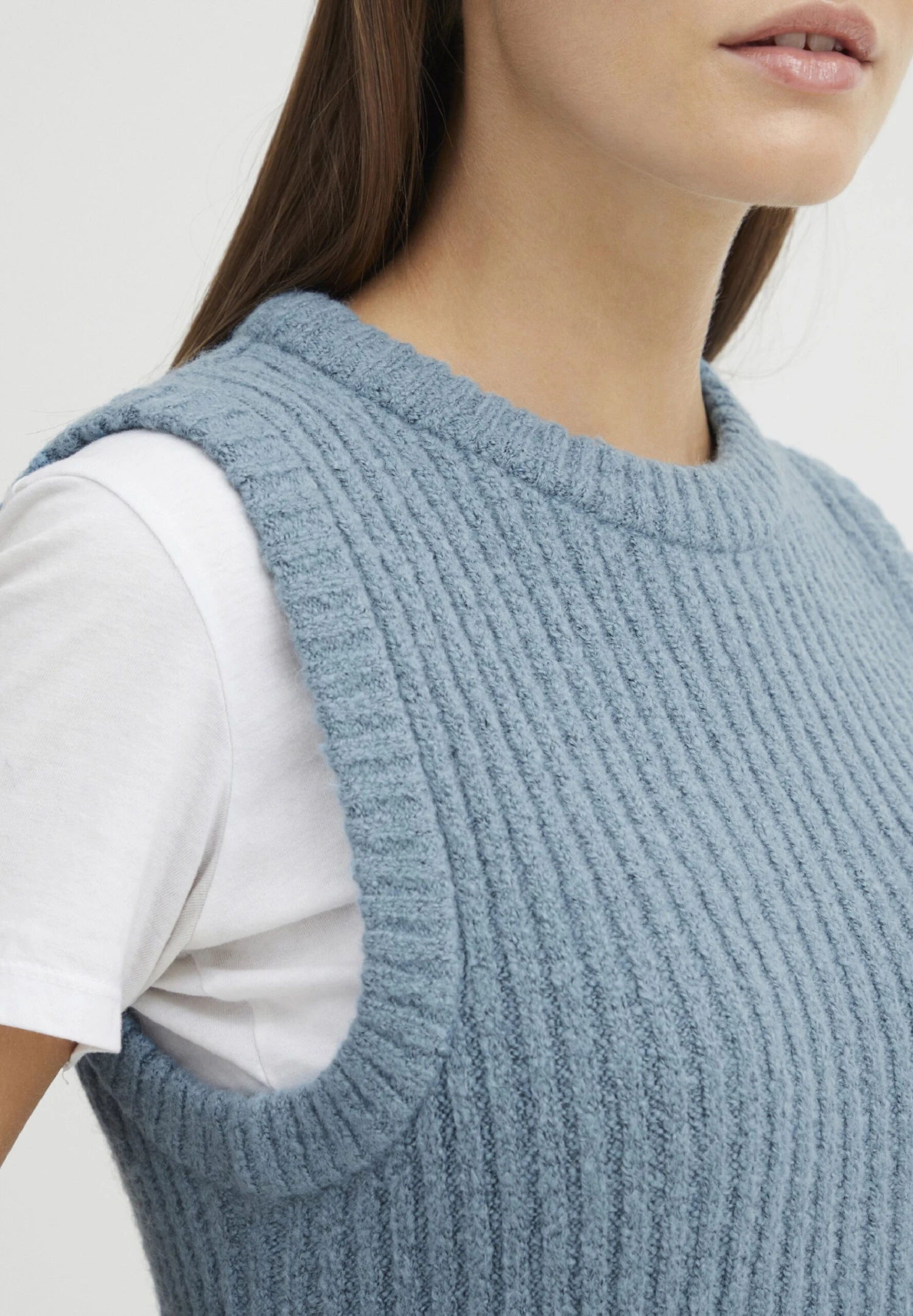 OXMO Oxsalis - Jersey De Punto - Smoke Blue Melange 6 OXMO Oxsalis - Jersey De Punto - Smoke Blue Melange - Imagen 4