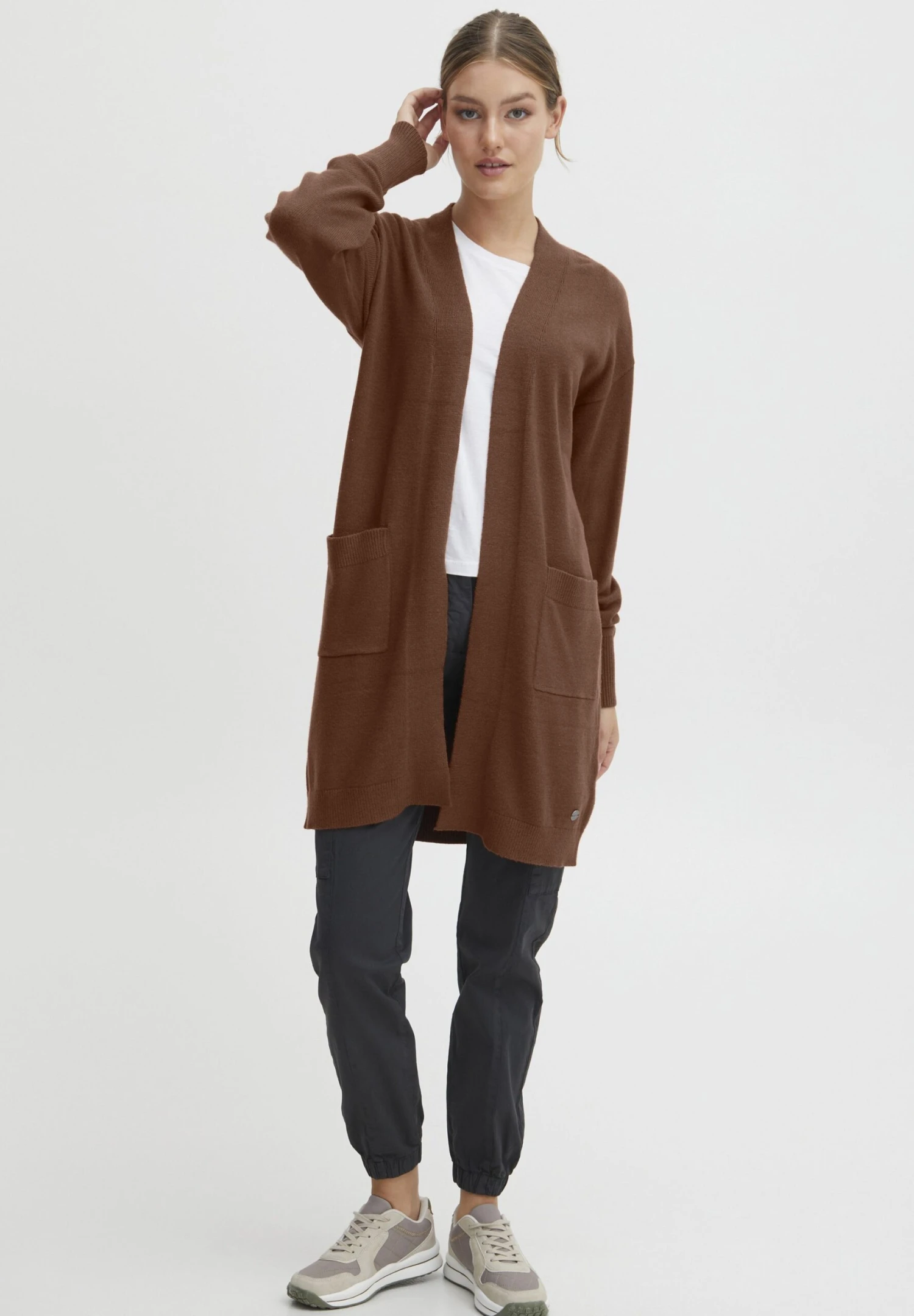 OXMO Oxritiana - Chaqueta De Punto - Brunette Melange 4 OXMO Oxritiana - Chaqueta De Punto - Brunette Melange - Imagen 2