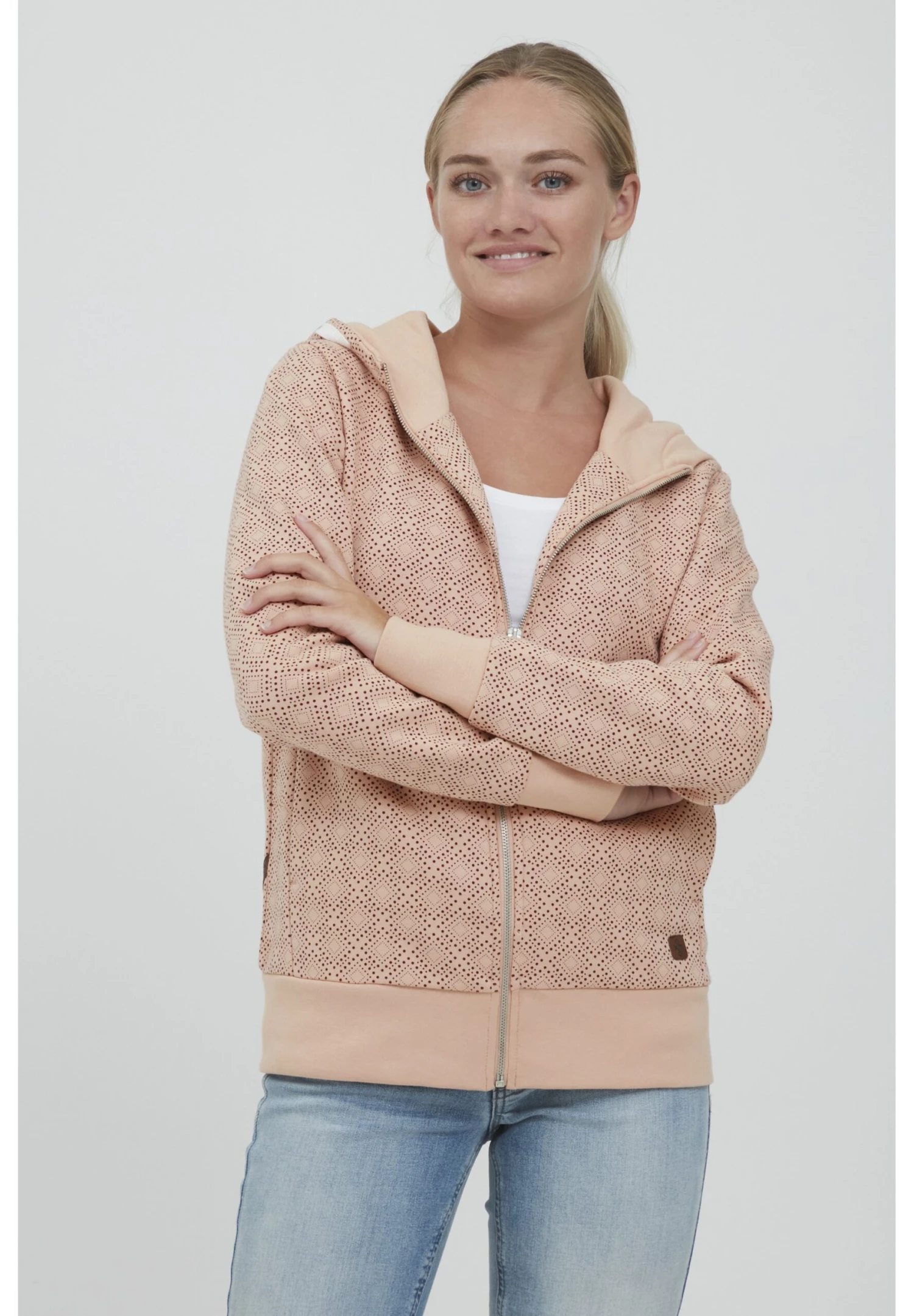 OXMO Vendela - Sudadera Con Cremallera - Rose Gold 3 OXMO Vendela - Sudadera Con Cremallera - Rose Gold