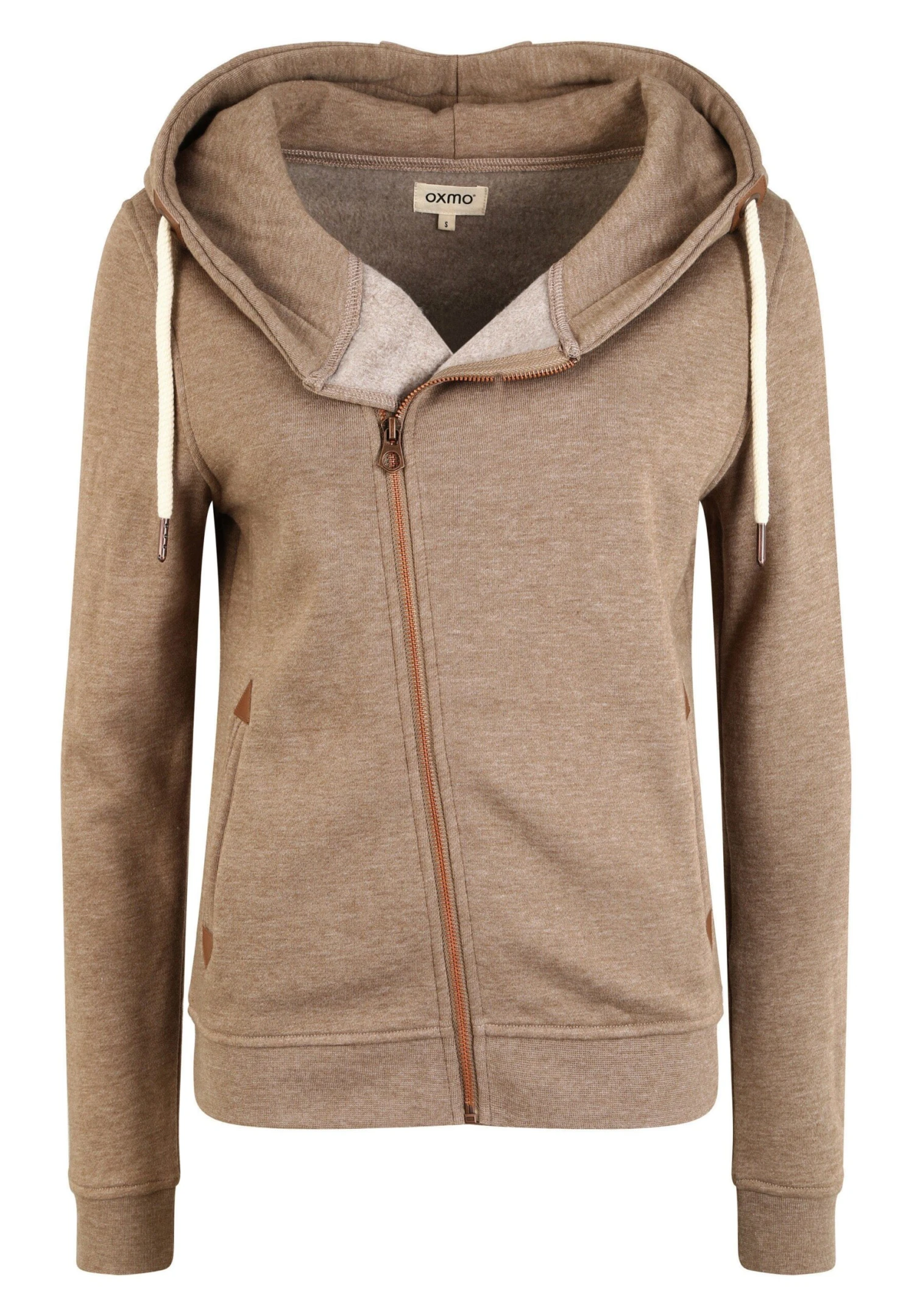 OXMO Oxvicky - Sudadera Con Cremallera - Sand Melan 8 OXMO Oxvicky - Sudadera Con Cremallera - Sand Melan - Imagen 6