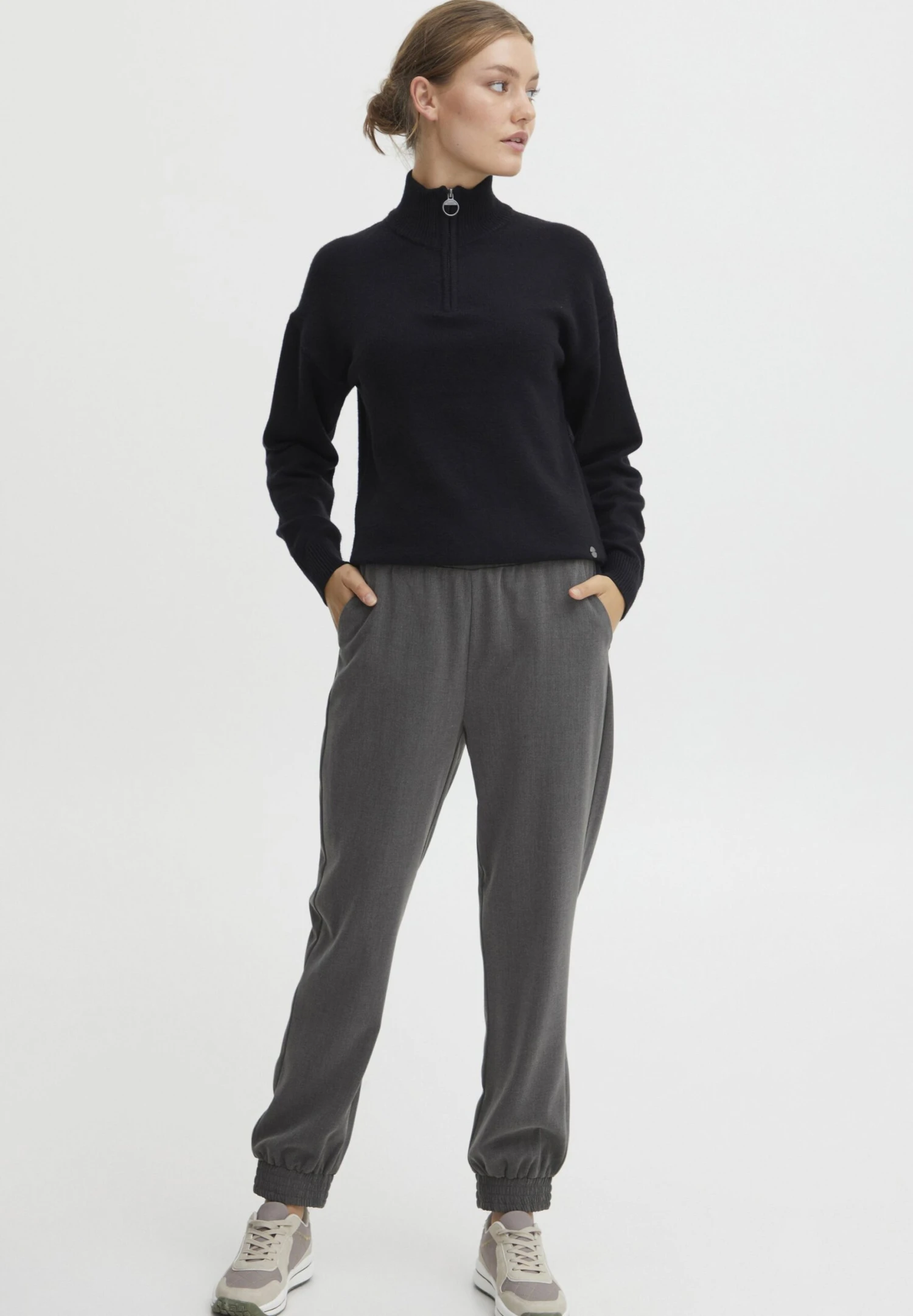 OXMO Oxdovi - Pantalones Deportivos - Dark Grey Melange 4 OXMO Oxdovi - Pantalones Deportivos - Dark Grey Melange - Imagen 2