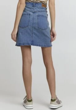 OXMO Frigga - Falda Acampanada - Light Blue Denim -OXMO e18e578a266244b28a822698bcbc097e