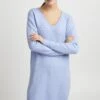 OXMO Oxida - Vestido De Punto - Brunnera Blue Melange -OXMO e4f1a6e5c7d64401bb3a8941a166be0e