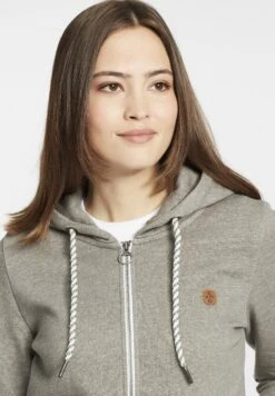 OXMO Celia - Sudadera Con Cremallera - Medium Grey Melange -OXMO ee8700df617044f789756c589cc56ddc
