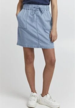 OXMO Oxlille - Falda Vaquera - Light Blue Denim