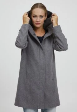 OXMO Oxnelina - Abrigo De Invierno - Medium Grey Melange